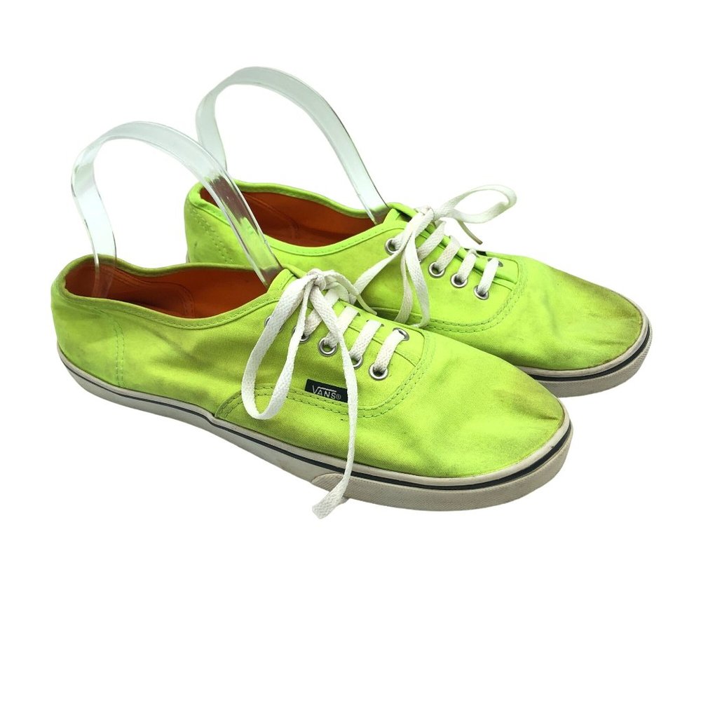 Vans Off The Wall Canvas Sneakers Low Top Lime Green Womens 9 Mens 7.5